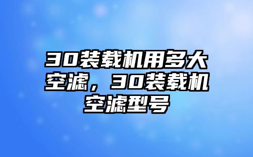 30裝載機(jī)用多大空濾，30裝載機(jī)空濾型號(hào)