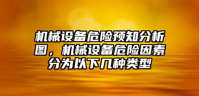 機械設(shè)備危險預(yù)知分析圖，機械設(shè)備危險因素分為以下幾種類型