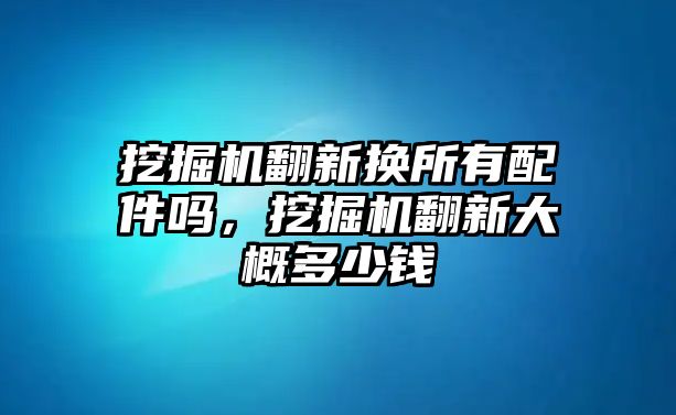 挖掘機(jī)翻新?lián)Q所有配件嗎，挖掘機(jī)翻新大概多少錢