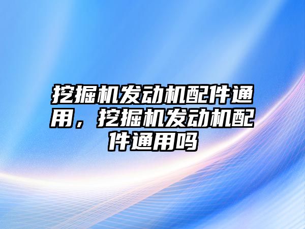 挖掘機(jī)發(fā)動機(jī)配件通用，挖掘機(jī)發(fā)動機(jī)配件通用嗎