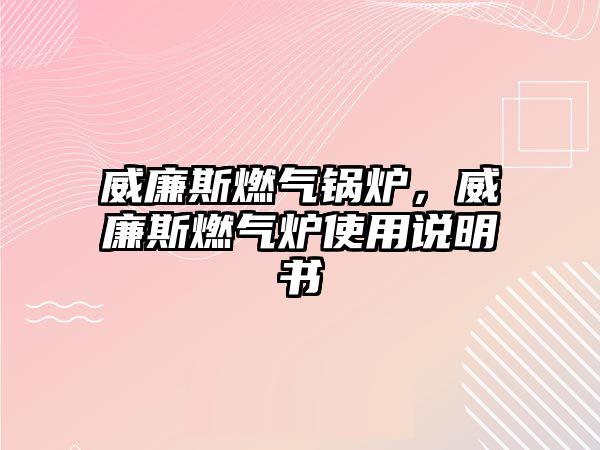 威廉斯燃?xì)忮仩t，威廉斯燃?xì)鉅t使用說明書