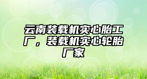 云南裝載機實心胎工廠，裝載機實心輪胎廠家