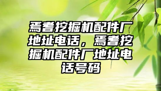 焉耆挖掘機配件廠地址電話，焉耆挖掘機配件廠地址電話號碼