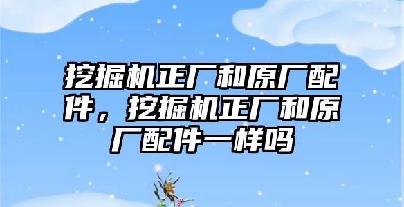 挖掘機正廠和原廠配件，挖掘機正廠和原廠配件一樣嗎