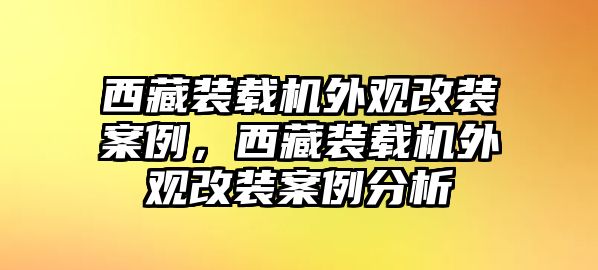 西藏裝載機(jī)外觀改裝案例，西藏裝載機(jī)外觀改裝案例分析