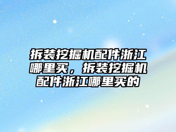 拆裝挖掘機(jī)配件浙江哪里買，拆裝挖掘機(jī)配件浙江哪里買的