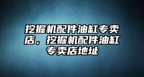 挖掘機配件油缸專賣店，挖掘機配件油缸專賣店地址