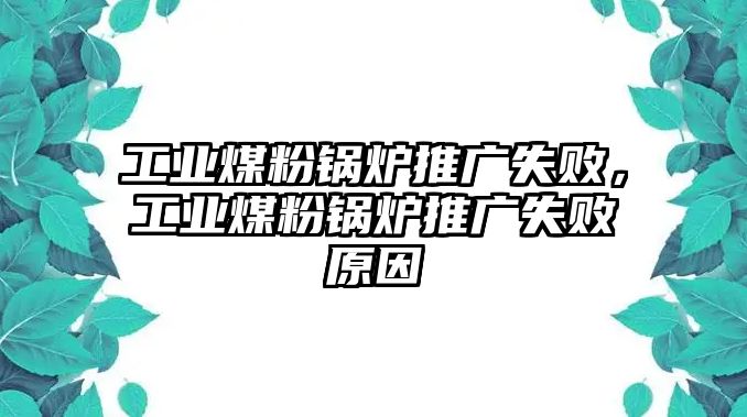 工業(yè)煤粉鍋爐推廣失敗，工業(yè)煤粉鍋爐推廣失敗原因