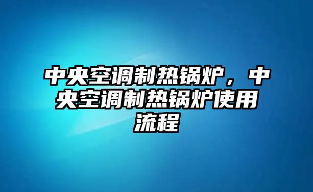 中央空調(diào)制熱鍋爐，中央空調(diào)制熱鍋爐使用流程