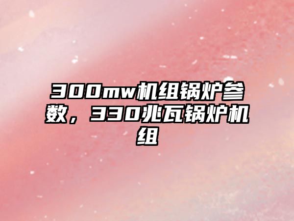 300mw機(jī)組鍋爐參數(shù)，330兆瓦鍋爐機(jī)組