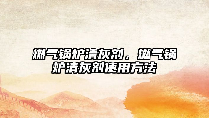 燃?xì)忮仩t清灰劑，燃?xì)忮仩t清灰劑使用方法