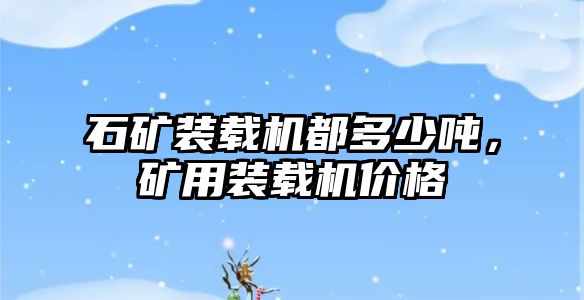 石礦裝載機(jī)都多少?lài)?，礦用裝載機(jī)價(jià)格