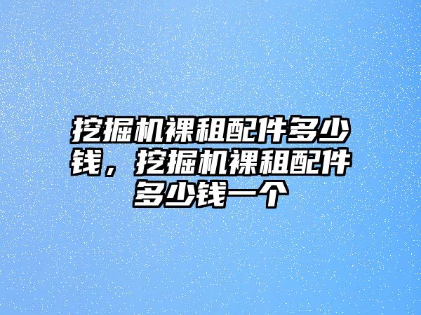 挖掘機(jī)裸租配件多少錢，挖掘機(jī)裸租配件多少錢一個(gè)