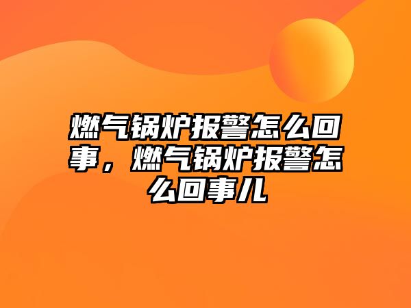 燃?xì)忮仩t報警怎么回事，燃?xì)忮仩t報警怎么回事兒