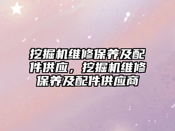 挖掘機維修保養(yǎng)及配件供應，挖掘機維修保養(yǎng)及配件供應商