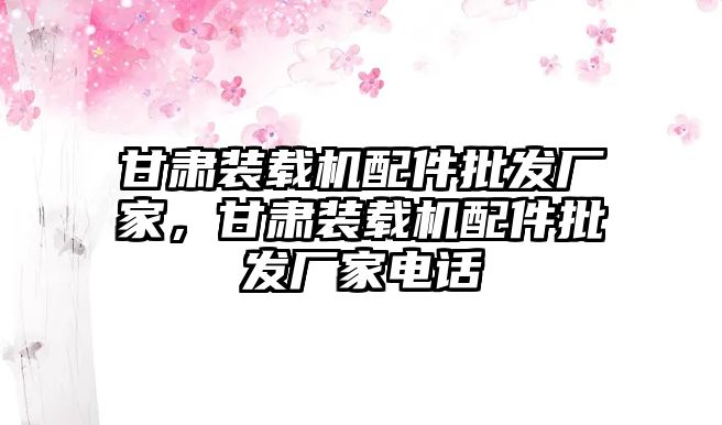 甘肅裝載機配件批發(fā)廠家，甘肅裝載機配件批發(fā)廠家電話