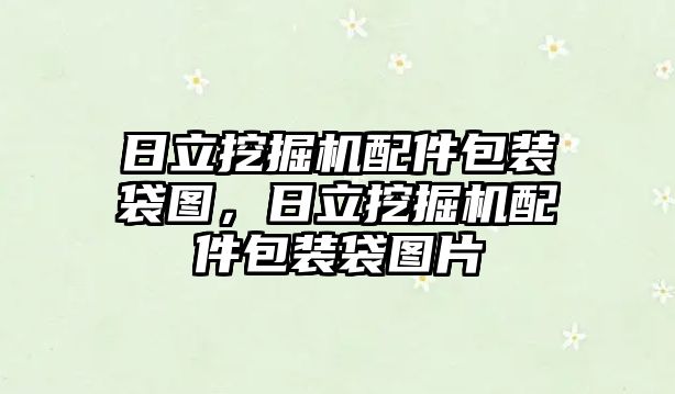 日立挖掘機配件包裝袋圖，日立挖掘機配件包裝袋圖片