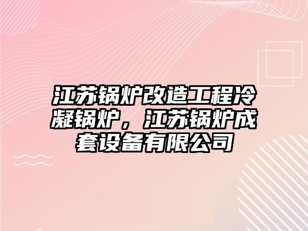 江蘇鍋爐改造工程冷凝鍋爐，江蘇鍋爐成套設(shè)備有限公司