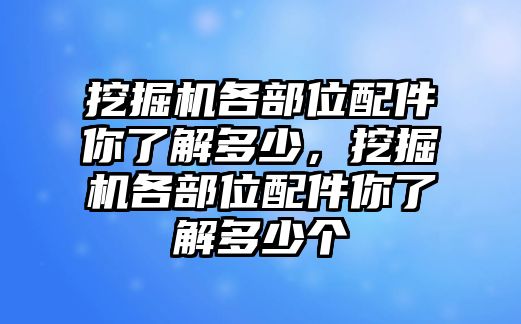 挖掘機各部位配件你了解多少，挖掘機各部位配件你了解多少個