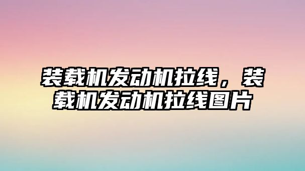 裝載機(jī)發(fā)動機(jī)拉線，裝載機(jī)發(fā)動機(jī)拉線圖片