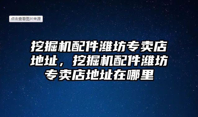 挖掘機配件濰坊專賣店地址，挖掘機配件濰坊專賣店地址在哪里