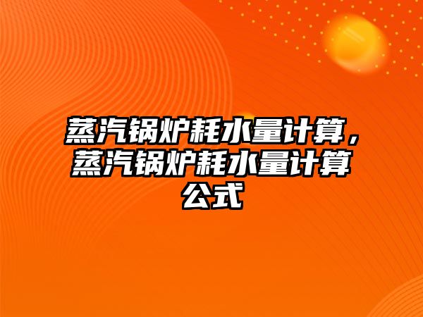 蒸汽鍋爐耗水量計算，蒸汽鍋爐耗水量計算公式