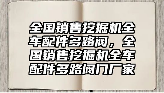 全國(guó)銷售挖掘機(jī)全車配件多路閥，全國(guó)銷售挖掘機(jī)全車配件多路閥門廠家