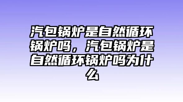 汽包鍋爐是自然循環(huán)鍋爐嗎，汽包鍋爐是自然循環(huán)鍋爐嗎為什么