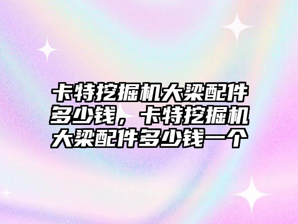 卡特挖掘機大梁配件多少錢，卡特挖掘機大梁配件多少錢一個