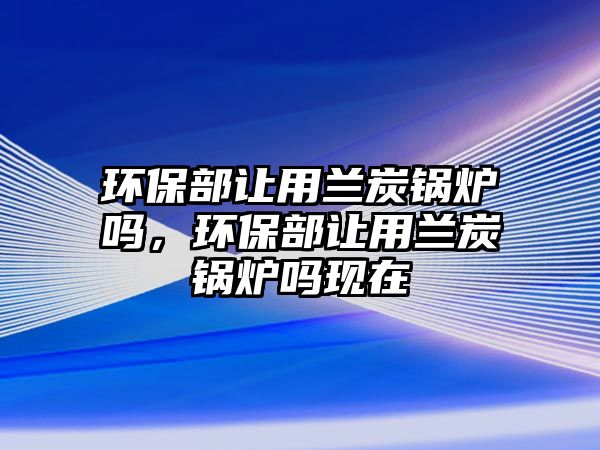 環(huán)保部讓用蘭炭鍋爐嗎，環(huán)保部讓用蘭炭鍋爐嗎現(xiàn)在