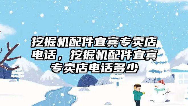 挖掘機配件宜賓專賣店電話，挖掘機配件宜賓專賣店電話多少