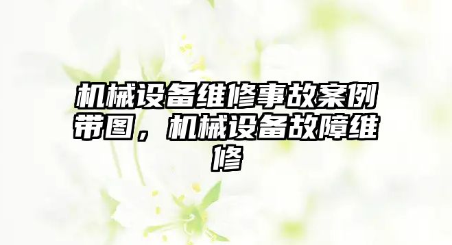 機(jī)械設(shè)備維修事故案例帶圖，機(jī)械設(shè)備故障維修