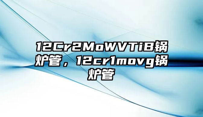 12Cr2MoWVTiB鍋爐管，12cr1movg鍋爐管