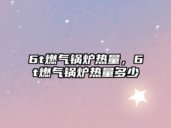 6t燃?xì)忮仩t熱量，6t燃?xì)忮仩t熱量多少