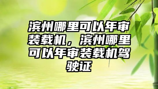 濱州哪里可以年審裝載機(jī)，濱州哪里可以年審裝載機(jī)駕駛證