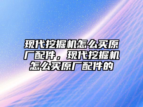 現(xiàn)代挖掘機怎么買原廠配件，現(xiàn)代挖掘機怎么買原廠配件的