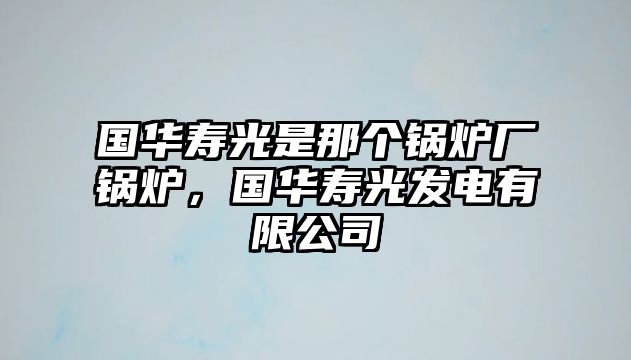 國華壽光是那個鍋爐廠鍋爐，國華壽光發(fā)電有限公司