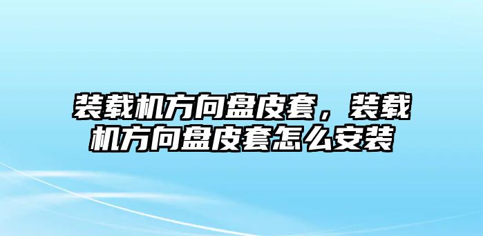 裝載機方向盤皮套，裝載機方向盤皮套怎么安裝