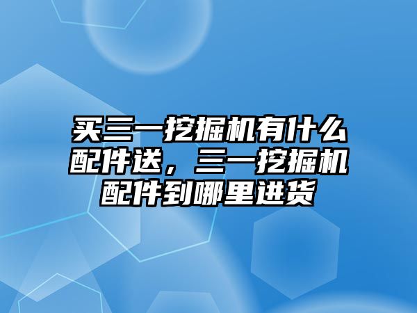 買三一挖掘機(jī)有什么配件送，三一挖掘機(jī)配件到哪里進(jìn)貨