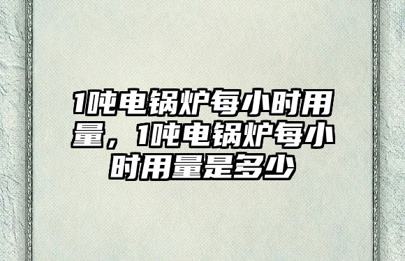 1噸電鍋爐每小時用量，1噸電鍋爐每小時用量是多少