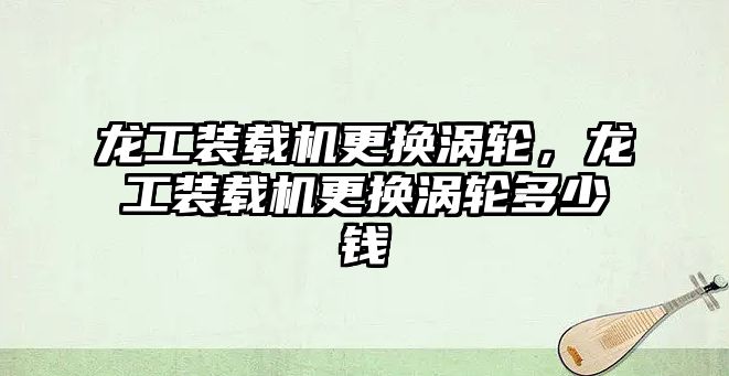 龍工裝載機更換渦輪，龍工裝載機更換渦輪多少錢