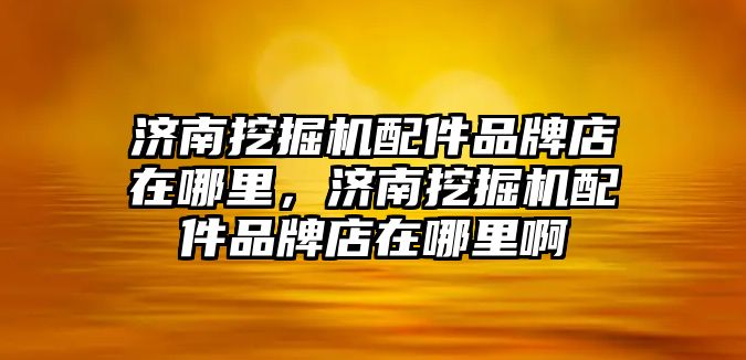 濟南挖掘機配件品牌店在哪里，濟南挖掘機配件品牌店在哪里啊