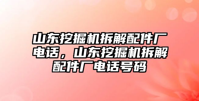 山東挖掘機(jī)拆解配件廠電話，山東挖掘機(jī)拆解配件廠電話號(hào)碼