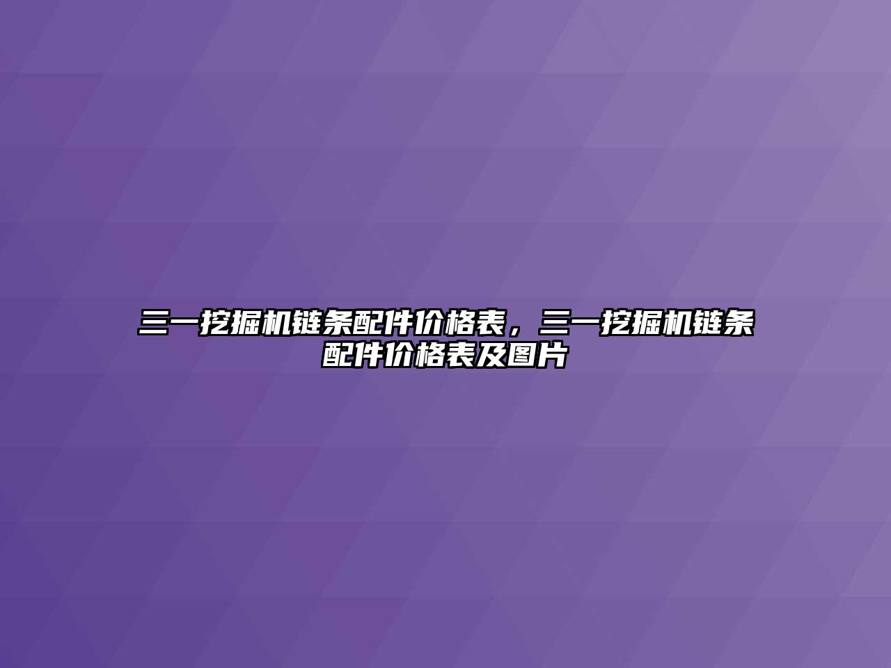 三一挖掘機(jī)鏈條配件價格表，三一挖掘機(jī)鏈條配件價格表及圖片