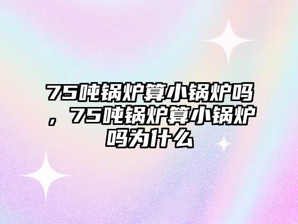 75噸鍋爐算小鍋爐嗎，75噸鍋爐算小鍋爐嗎為什么