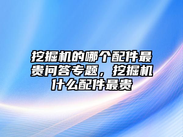 挖掘機的哪個配件最貴問答專題，挖掘機什么配件最貴