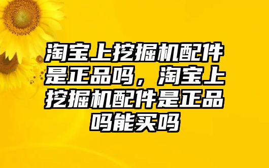 淘寶上挖掘機配件是正品嗎，淘寶上挖掘機配件是正品嗎能買嗎