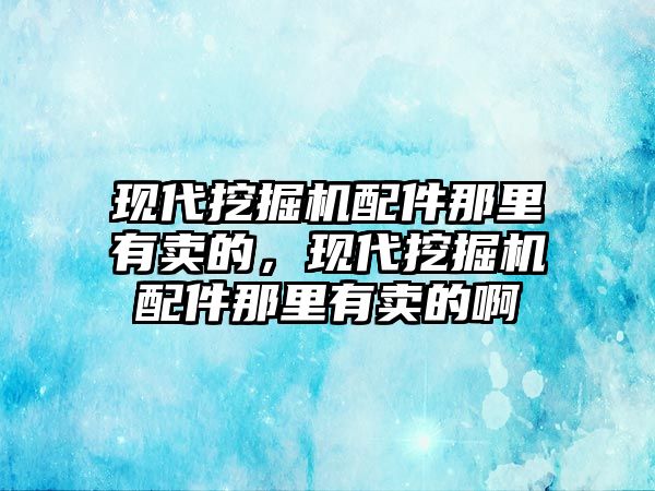 現(xiàn)代挖掘機配件那里有賣的，現(xiàn)代挖掘機配件那里有賣的啊