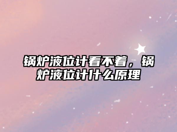 鍋爐液位計(jì)看不著，鍋爐液位計(jì)什么原理