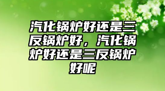 汽化鍋爐好還是三反鍋爐好，汽化鍋爐好還是三反鍋爐好呢